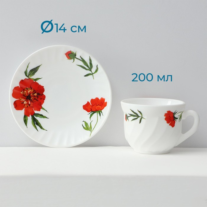 Сервиз столовый «Бархатная роза», 37 предметов, стеклокерамика Сервиз столовый «Бархатная роза», 37 предметов, стеклокерамика