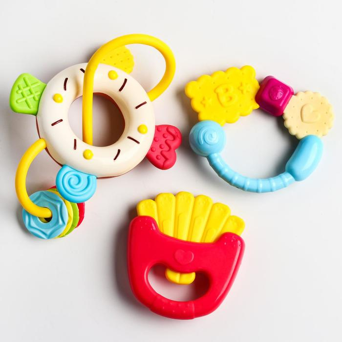 Набор погремушек «Сладости», 3 шт., Крошка Я Набор погремушек «Сладости», 3 шт., Крошка Я