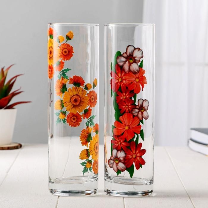 Ваза FLORA  Ваза FLORA "Цветочная поляна"  7,5х26,5см МИКС