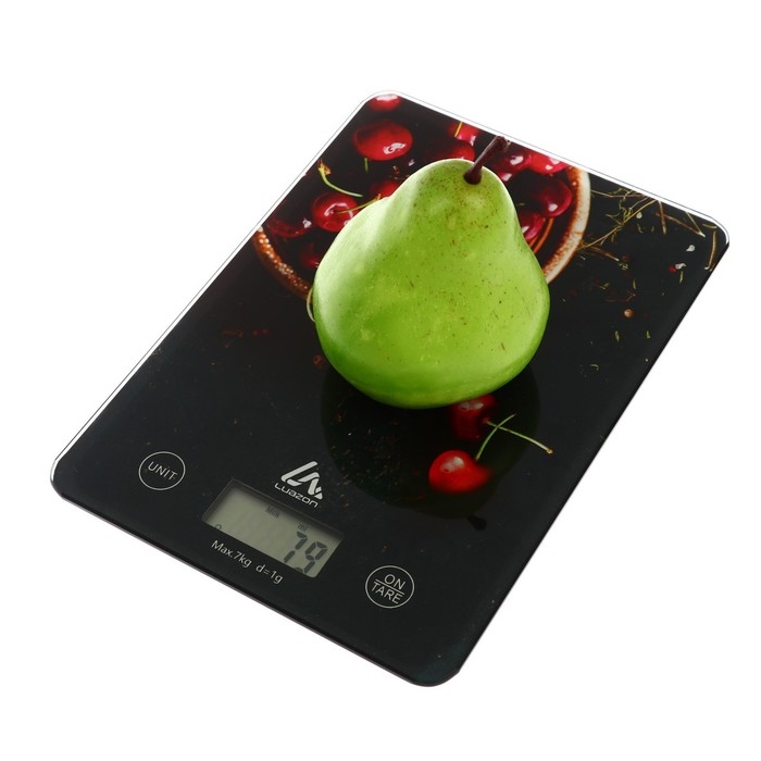Весы кухонные Luazon LVK-702  Весы кухонные Luazon LVK-702 "Черешня", электронные, до 7 кг
