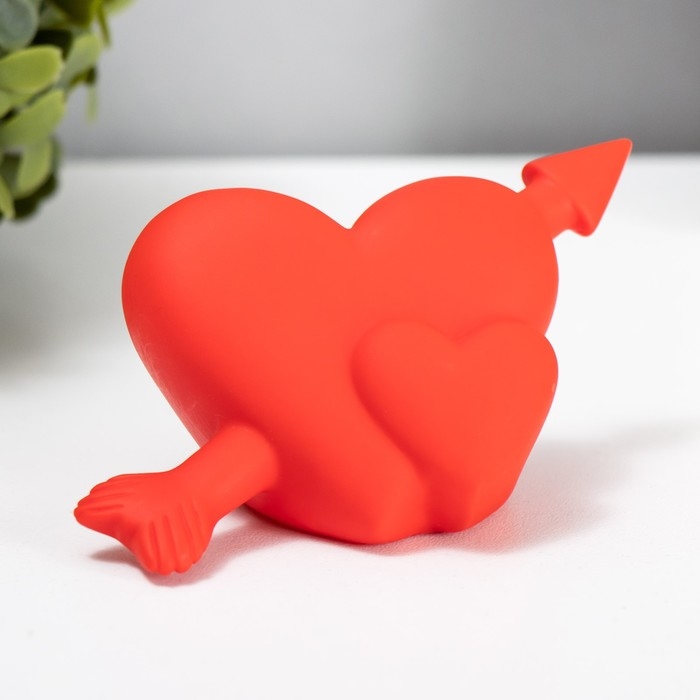 Ночник Два сердца LED красный 5х10,5х5 см RISALUX Ночник Два сердца LED красный 5х10,5х5 см RISALUX