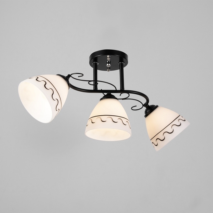 Люстра Люстра "Аврора" 3хЕ27 40Вт черный 58х26 см