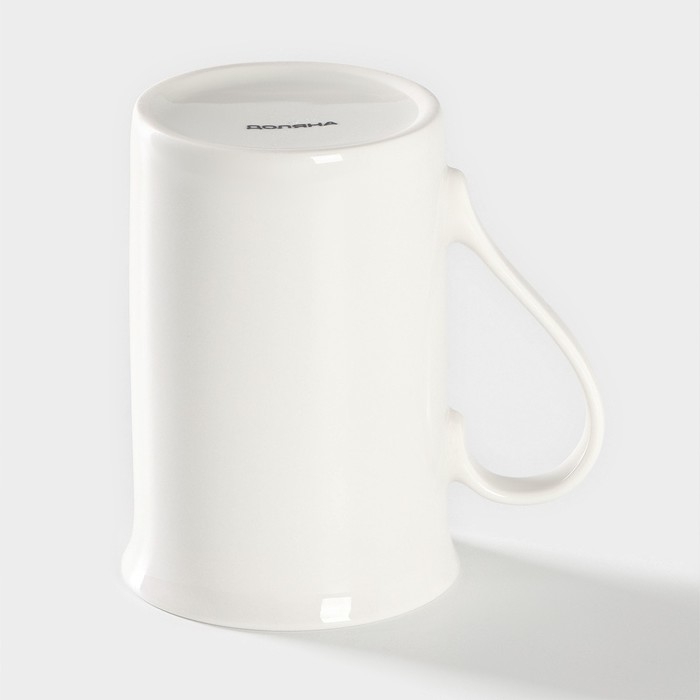 Кружка фарфоровая Доляна &laquo;Навстречу любви&raquo;, 300 мл, цвет белый