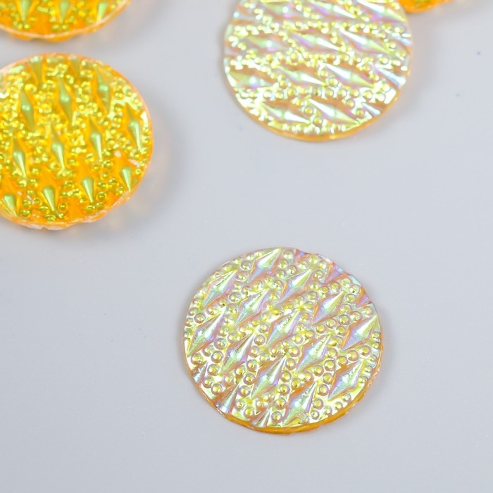 Декор для творчества пластик Декор для творчества пластик "Дождь" голография оранж набор 6 шт 2,5х2,5 см