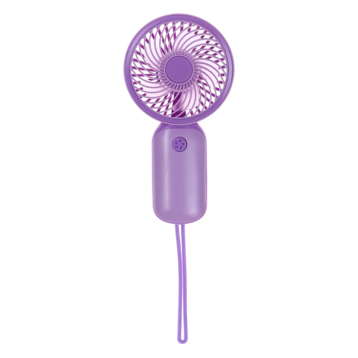 Портативный вентилятор YM88151, 250 мАч, 1 режим, кабель для зарядки, фиолетовый Портативный вентилятор YM88151, 250 мАч, 1 режим, кабель для зарядки, фиолетовый
