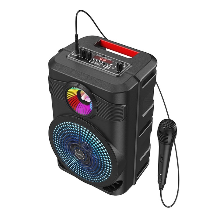 Портативная колонка Hoco BS46, 10 Вт, 1800 мАч, BT5.0, microSD, USB, AUX, FM, mic, черная Портативная колонка Hoco BS46, 10 Вт, 1800 мАч, BT5.0, microSD, USB, AUX, FM, mic, черная