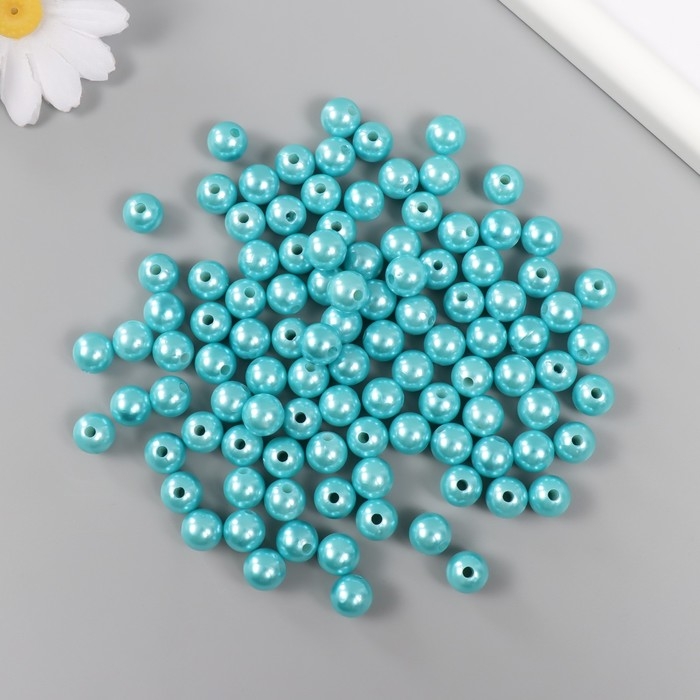 Набор бусин Набор бусин "Жемчуг" d 10 мм, 250 гр, бирюзовый