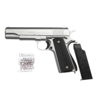 Пистолет страйкбольный "Galaxy" Colt 1911, серебристый, кал. 6 мм