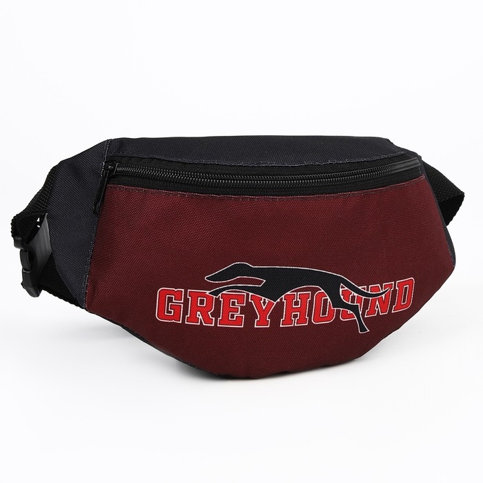Поясная сумка  Поясная сумка "Борзая", на молнии, цвет бордовый