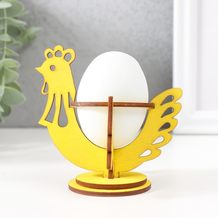 Подставка Пасхальная Подставка Пасхальная "Курочка" 9,5х8,5х8,3 см (набор 5 деталей) жёлтый