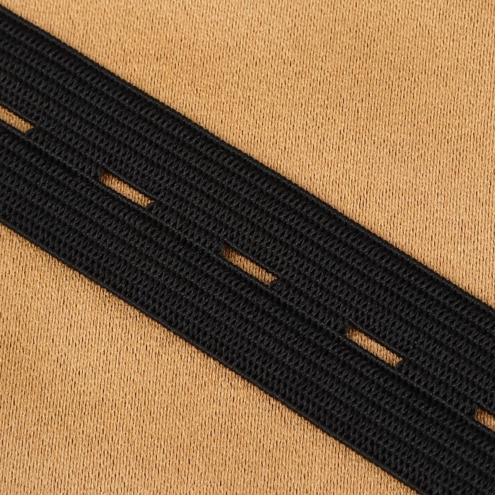 Резинка перфорированная, 20 мм, 25 м, цвет чёрный Резинка перфорированная, 20 мм, 25 м, цвет чёрный