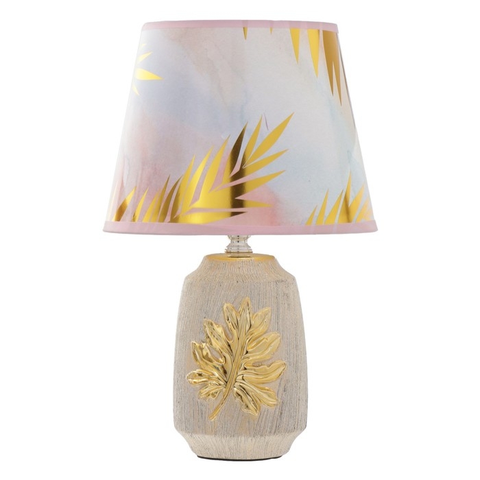 Настольная лампа Настольная лампа "Монстера" E14 40Вт золото 20х20х30 см RISALUX