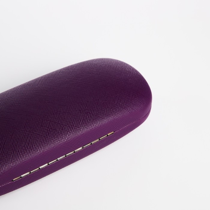 Футляр для очков на хлопушке, длина 16 см, цвет фиолетовый Футляр для очков на хлопушке, длина 16 см, цвет фиолетовый