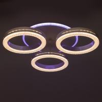 Светильник с ПДУ 74651/3+1 LED 75Вт диммер 3000-6000К белый 45х45х9 см BayerLux