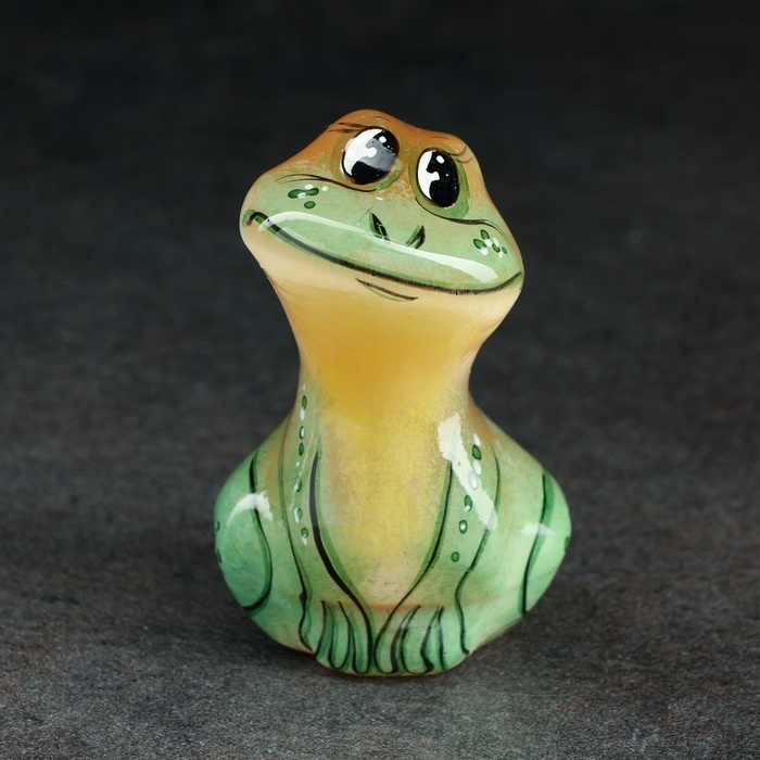 Сувенир Сувенир "Лягушка любопытная", 6 х 4,5 см, селенит