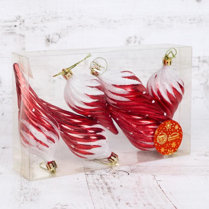 Украшение ёлочное Украшение ёлочное "Сосулька в снегу" (набор 6 шт) 11 см, микс