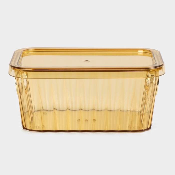 Контейнер для хранения с крышкой «Грани», 18×13×8 см, цвет МИКС Контейнер для хранения с крышкой «Грани», 18×13×8 см, цвет МИКС