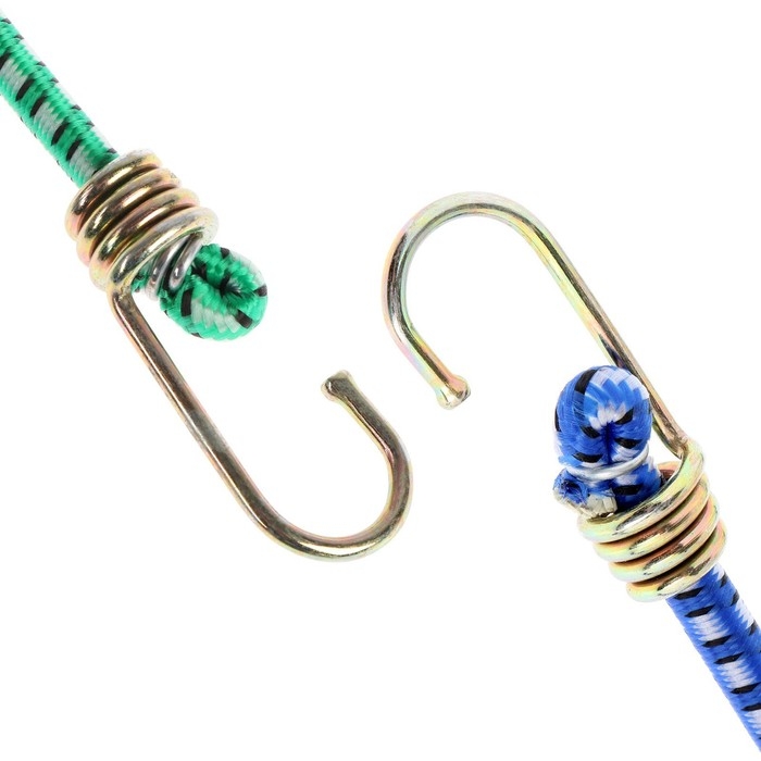 Резинка для крепления багажа Nova Bright, 100 см, металлические крючки, МИКС, набор 2 шт Резинка для крепления багажа Nova Bright, 100 см, металлические крючки, МИКС, набор 2 шт