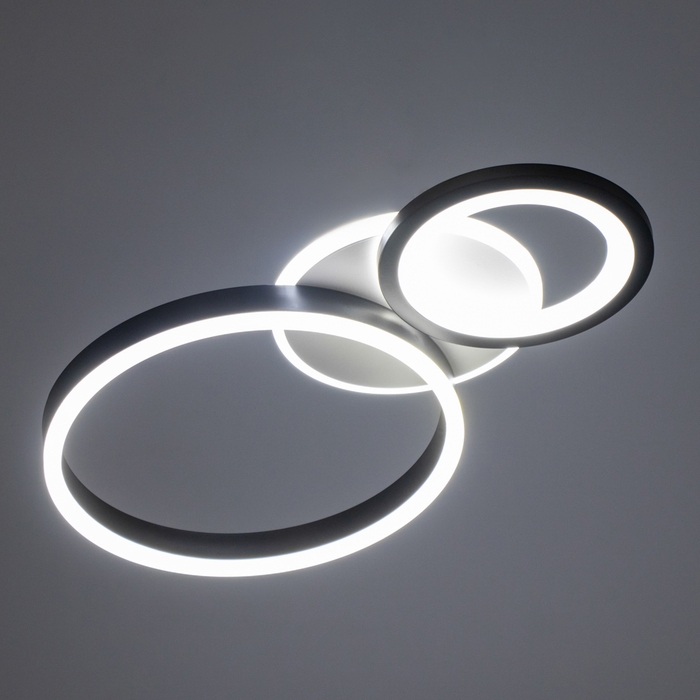 Люстра Люстра "Лилия" 76Вт LED Белый, черный 2700-6400k 50х30х7см