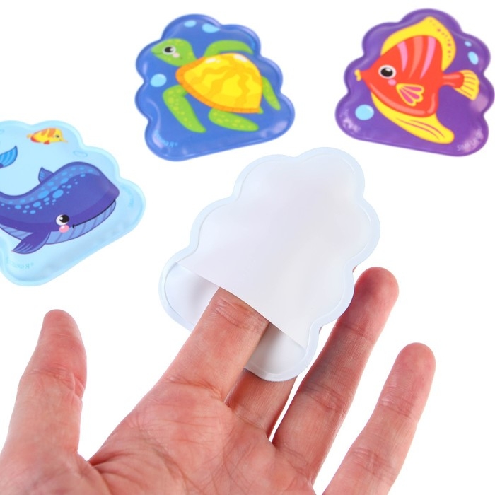 Игрушки для ванны «Подводный мир» книжка и пальчиковый театр, Крошка Я Игрушки для ванны «Подводный мир» книжка и пальчиковый театр, Крошка Я