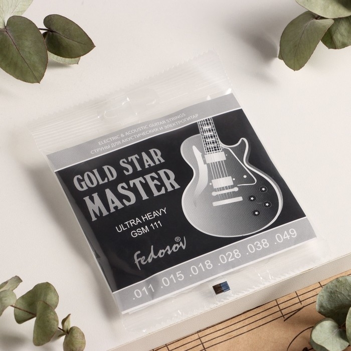 Струны  GOLD STAR MASTER Ultra Heavy  ( .011 - .049, навивка - нерж. сплав на граненом керне Струны  GOLD STAR MASTER Ultra Heavy  ( .011 - .049, навивка - нерж. сплав на граненом керне