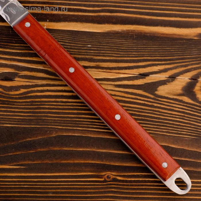 Шумовка для казана узбекская 65см, диаметр 16см, с деревянной ручкой Шумовка для казана узбекская 65см, диаметр 16см, с деревянной ручкой