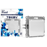 Розетка TOKOV ELECTRIC, Pixel, 1-м, 16А, IP20, с з/к, шторка с крышкой, белый, TKE-PX-R1ZSW1-C01