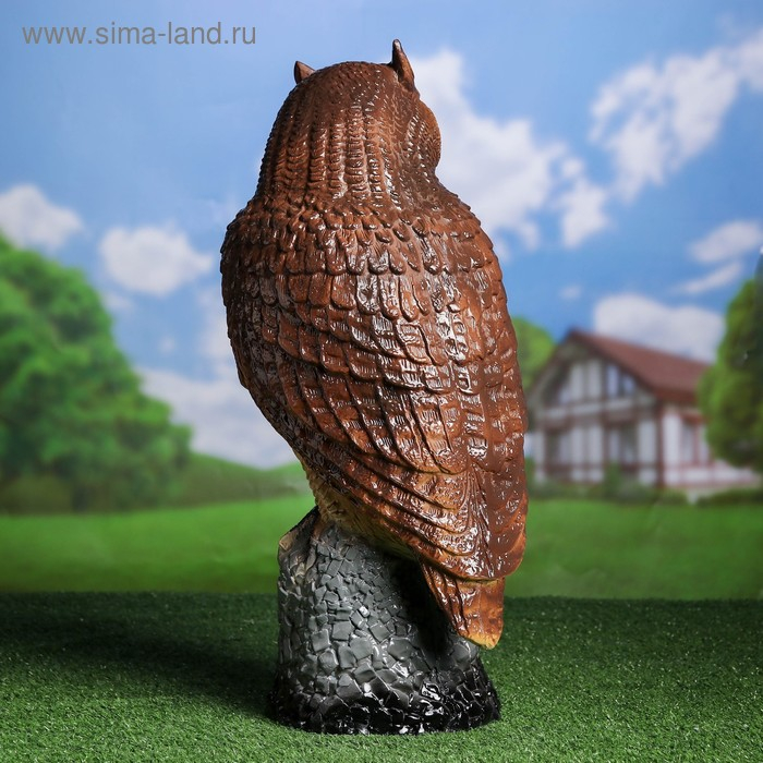 Садовая фигура Садовая фигура "Сова на камне" большая 20х25х55см