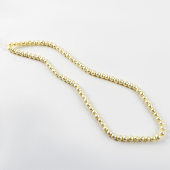 Бусины из стекла, набор 78 шт., размер 1 шт. — 10 мм, цвет белый