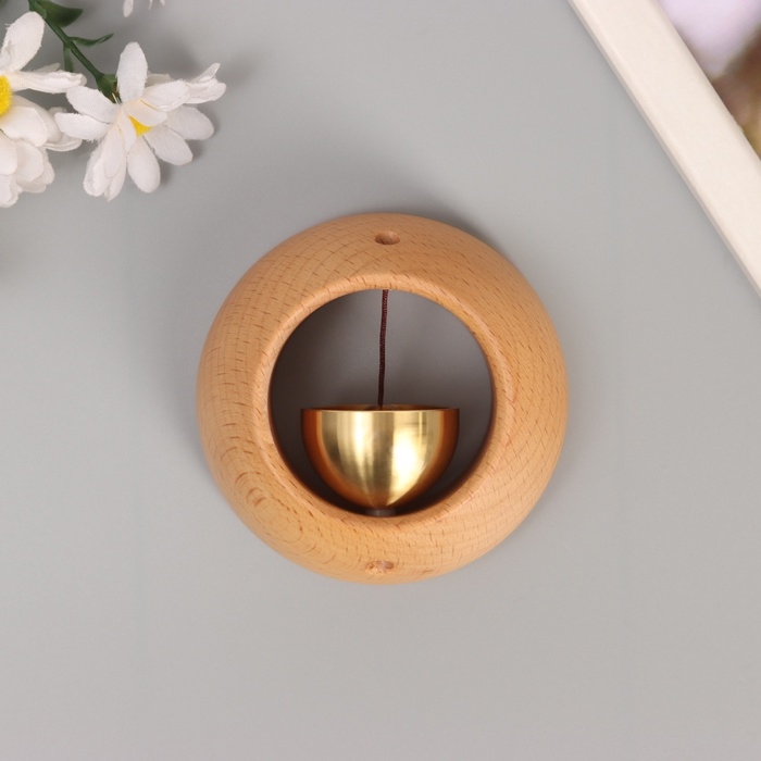 Колокол магнитный бук  Колокол магнитный бук "Круглый" 7,5х7,5х3 см