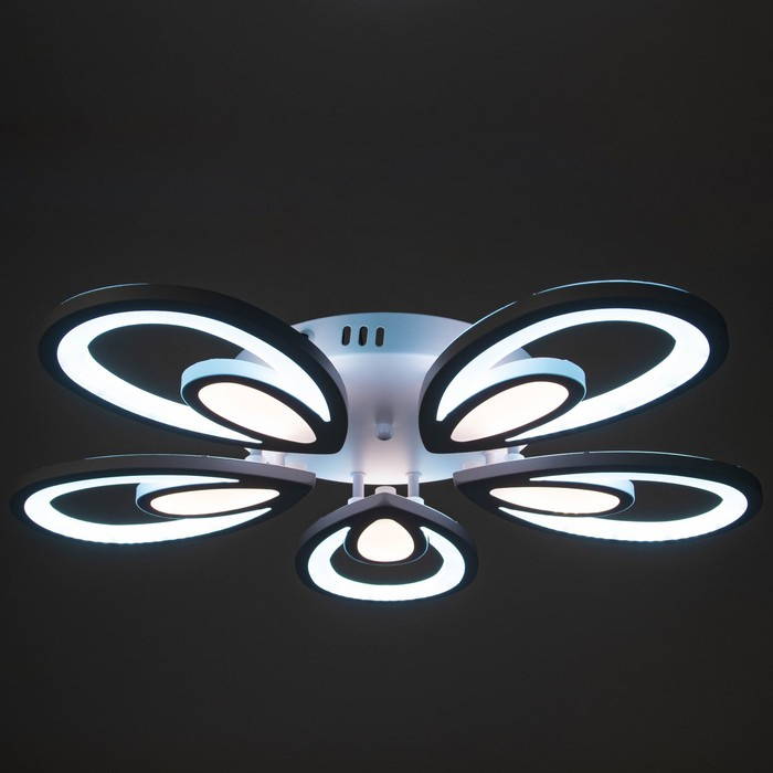 Люстра с ПДУ 59125/5WT LED 90+90Вт 3 режима диммер белый 65х65х14 см BayerLux