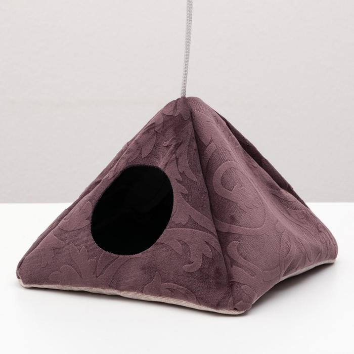 Подвесной домик для грызунов  Подвесной домик для грызунов "Юрта", мебельная ткань ,флис, 20 х 20 см, микс цветов