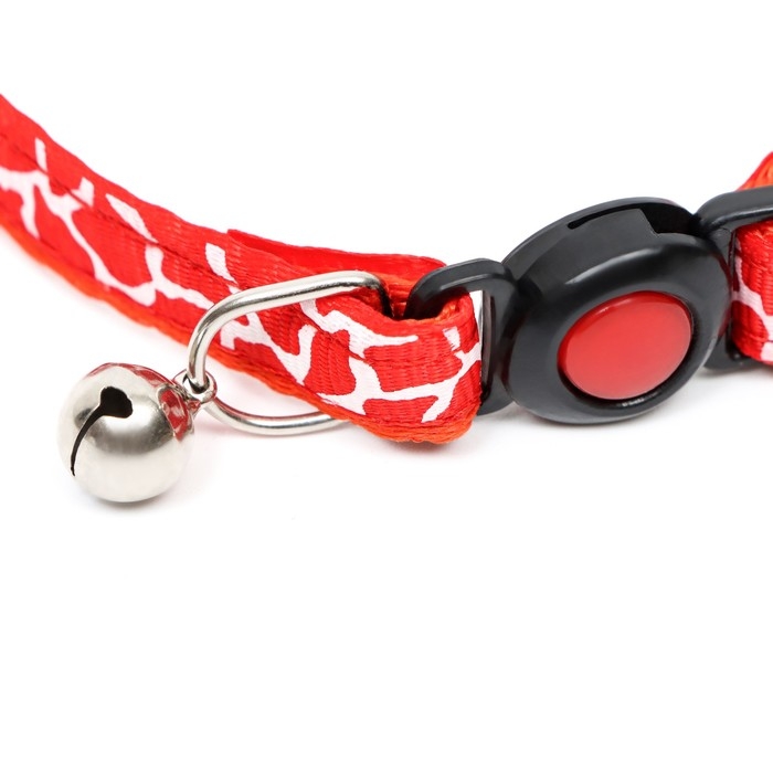 Ошейник кошачий Ошейник кошачий "Жираф", 30 х 1 см, красный