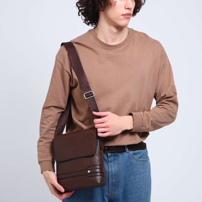 Сумка мужская, цвет коричневый Сумка мужская, цвет коричневый