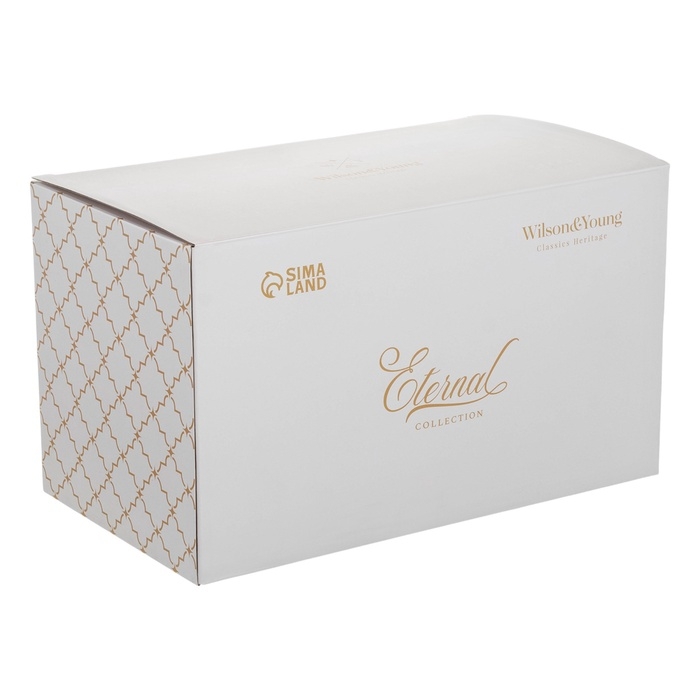 Чайный сервиз WY Eternal, 20 предметов, чайник 1000 мл, 6 кружек 250 мл, 6 блюдец, 6 тарелок пирожковых, фарфор Чайный сервиз WY Eternal, 20 предметов, чайник 1000 мл, 6 кружек 250 мл, 6 блюдец, 6 тарелок пирожковых, фарфор