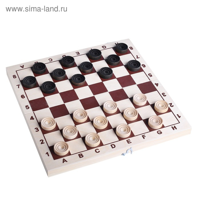 Шашки Шашки "Классика", 40 шт, d-2.7 см, поле 30 х 30 см