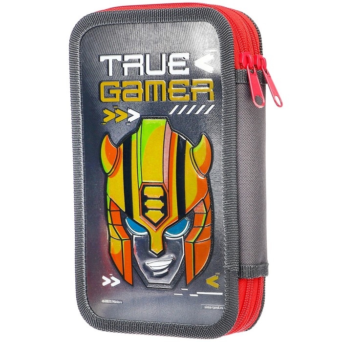 Пенал каркасный с эффектом металлик, 2 секции, 125х205х40 мм, ламинированный картон, Трансформеры Пенал каркасный с эффектом металлик, 2 секции, 125х205х40 мм, ламинированный картон, Трансформеры