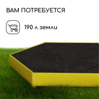 Клумба оцинкованная, d = 140 см, h = 15 см, жёлтая, Greengo