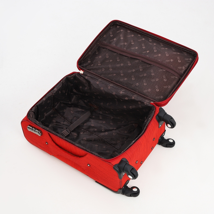 Чемодан средний 52 л (M), отдел на молнии, кодовый замок, с расширением, цвет красный Чемодан средний 52 л (M), отдел на молнии, кодовый замок, с расширением, цвет красный