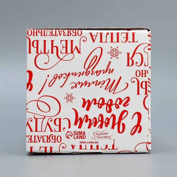 Коробка подарочная новогодняя складная «Новогодние пожелания», 12 х 33.6 х 12 см, Новый год Коробка подарочная новогодняя складная «Новогодние пожелания», 12 х 33.6 х 12 см, Новый год