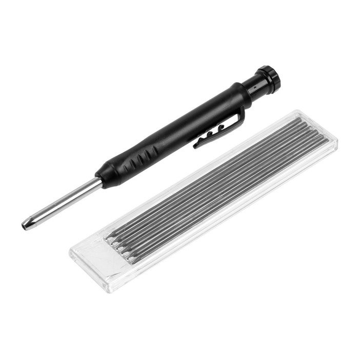 Карандаш механический ТУНДРА, с набором грифелей, 6 штук, черные Карандаш механический ТУНДРА, с набором грифелей, 6 штук, черные