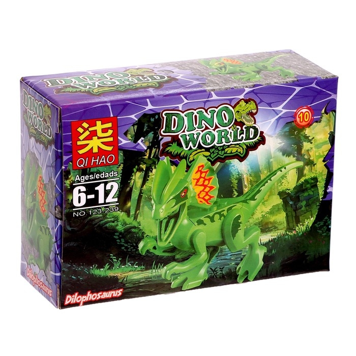 Конструктор блочный «Динозавры», 12 видов, МИКС