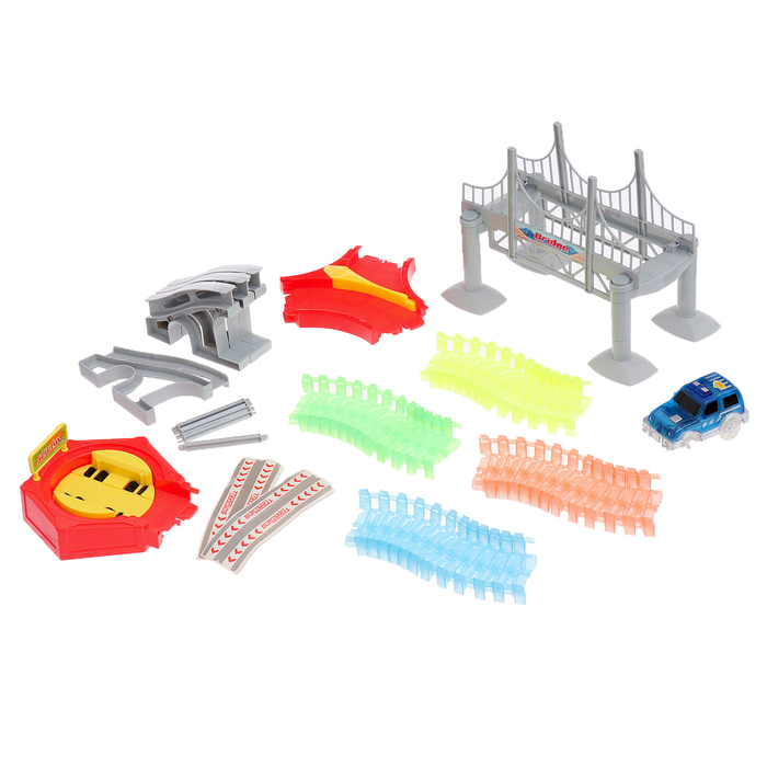 Автотрек «Магический Трек», гибкий, светится в темноте, 198 деталей, поворот Автотрек «Магический Трек», гибкий, светится в темноте, 198 деталей, поворот