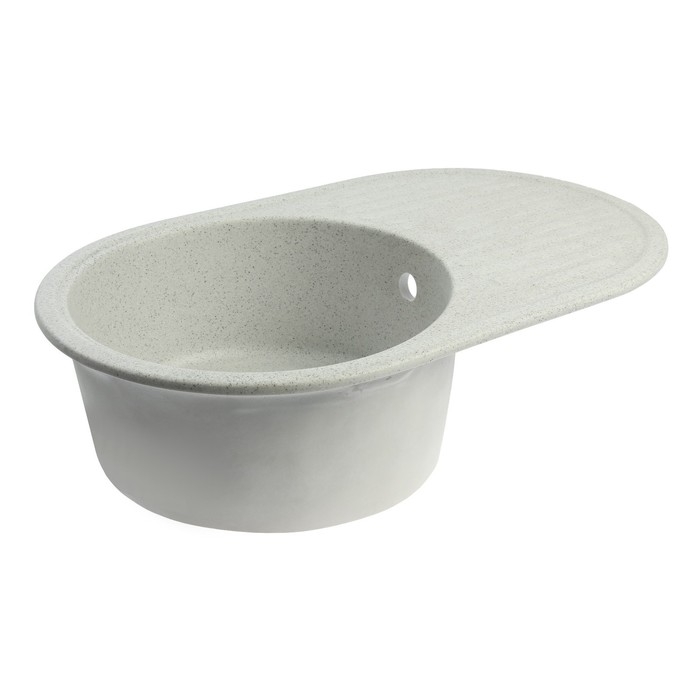 Мойка для кухни из камня ZEIN 11/Q10, 720 х 455 мм, овальная, перелив, цвет светло-серый Мойка для кухни из камня ZEIN 11/Q10, 720 х 455 мм, овальная, перелив, цвет светло-серый