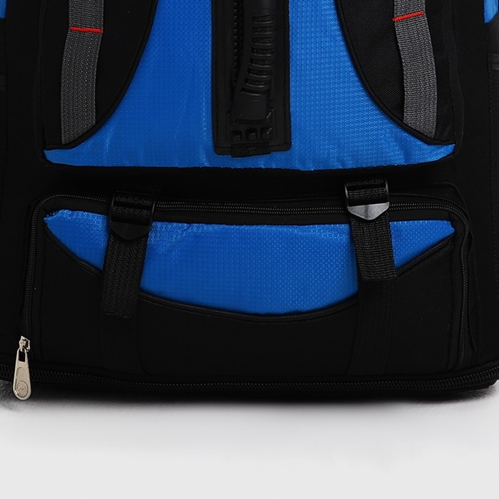 Рюкзак туристический на молнии,37 л, 4 наружных кармана, цвет синий/чёрный