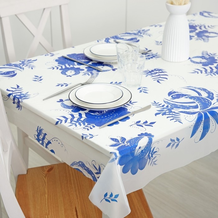 Скатерть без основы одноразовая «Русские узоры», 110×220 см, МИКС Скатерть без основы одноразовая «Русские узоры», 110×220 см, МИКС