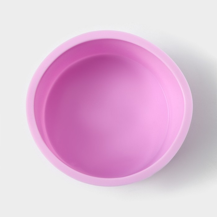 Форма для выпечки Доляна «Круг», силикон, 10×6 см, цвет розовый Форма для выпечки Доляна «Круг», силикон, 10×6 см, цвет розовый