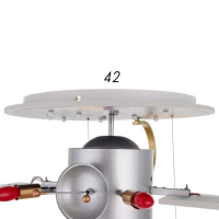 Светильник "Спутник" 1хLED 110Вт диммер+2х40Вт E14 серо-синий 68х55х33 см BayerLux