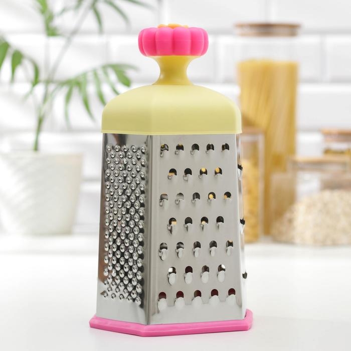 Тёрка шестигранная Доляна, 25×14,5×11 см, цвет МИКС Тёрка шестигранная Доляна, 25×14,5×11 см, цвет МИКС