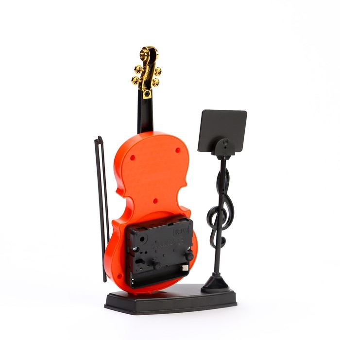 Часы - будильник настольные Часы - будильник настольные "Скрипка с пюпитром", дискретный ход, d-6.5 см, 11.6 х 21 см, АА